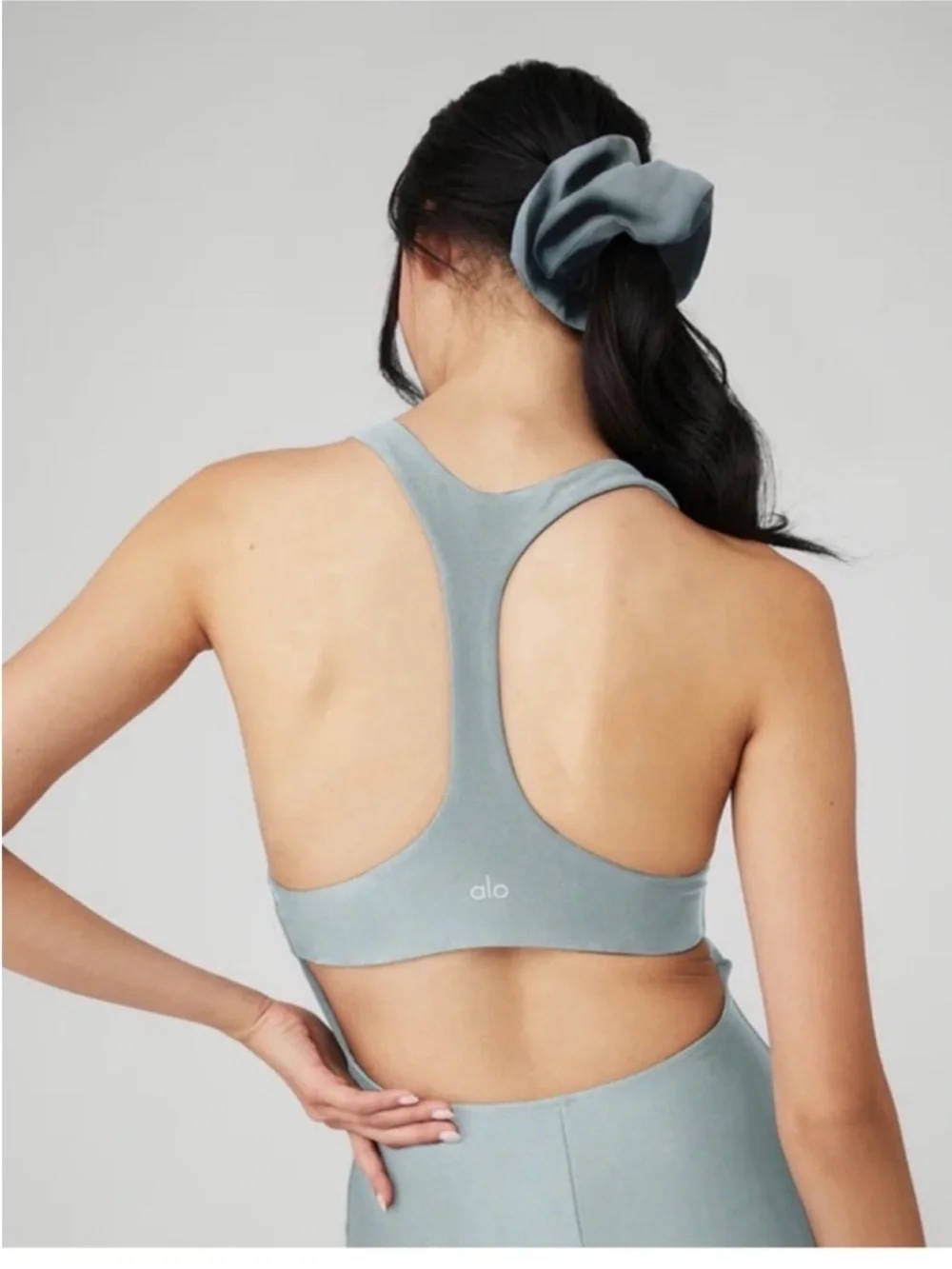 Alo Yoga Airlift Fly Dress Tennis Cutout Cosmic Grey Blue Sz S 4-6 W8155R